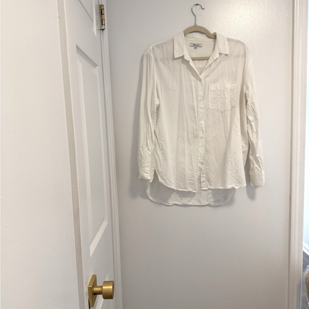 Madewell Boyfriend Button Down White Small
